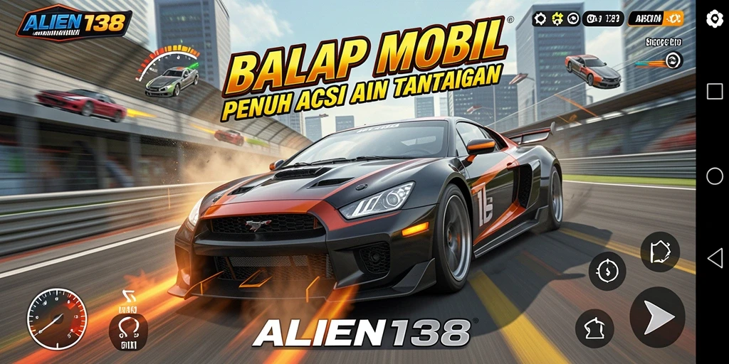 Tampilan antarmuka game Balap Mobil yang menarik dan intuitif.