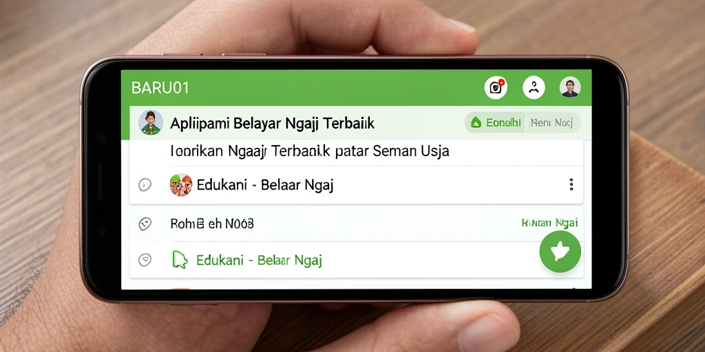 Antarmuka BARU01 yang interaktif dan menarik untuk belajar mengaji.
