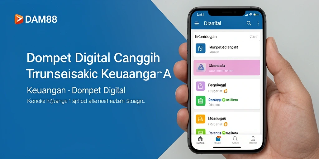 Antarmuka DAM88 yang modern dan intuitif untuk dompet digital.