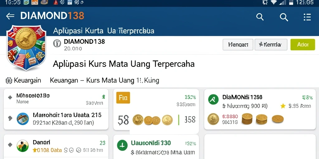 Screenshot aplikasi DIAMOND138 menampilkan antarmuka pengguna yang intuitif.