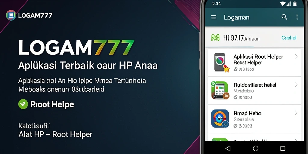 Tampilan antarmuka LOGAM777 yang ramah pengguna untuk rooting.