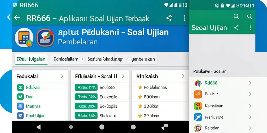 Tampilan antarmuka RR666 yang menarik dan intuitif untuk belajar soal ujian.