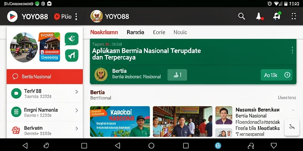 Tampilan antarmuka YOYO88 yang modern dan informatif.